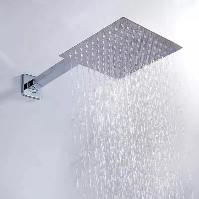 Shower Set in Wall Mounted Stainless Steel Tap Bathroom Taps Brass Kits Rain Rainfall Shower Set Mixer Faucet Set Rainfall Shower