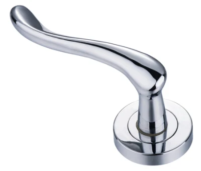 Hot Sell Zinc Die-Casting Polishing Round Rosette Door Lever Handle