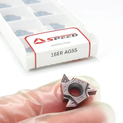 Speed Carbide PVD Coated Threading Tool Thread Cutting Insert 06IR 08er 16er 16IR 27IR 1.5tr 2tr 2.5tr 3tr Tool Parts Carbide Insert CNC Lathe Tool Cutting