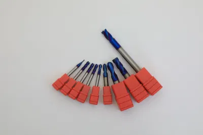 CNC Machining Blue Nano HRC 65 Straight Ball Nose Thread PCD CBN Solid Carbide Cutting Milling Tool