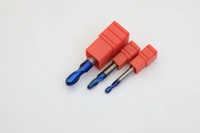 CNC Machining Blue Nano HRC 65 Straight Ball Nose Thread PCD CBN Solid Carbide Cutting Milling Tool
