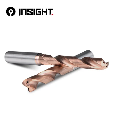 Internal Drilling Tool Coolant Drill Bits 4 Flutes Solid Spiral Carbide Drills
