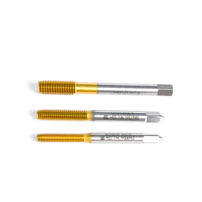 Straight Drill Taflet Tap Tools Standard Size Titanium HSS Steel Spiral Pointed Tap