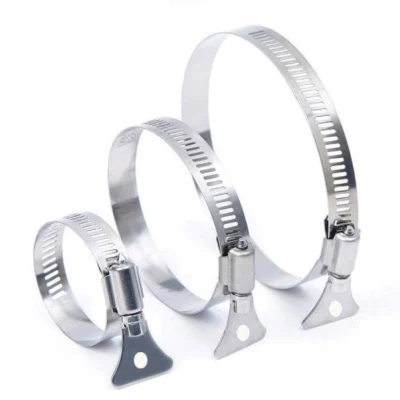 Hose Clamp Adjustable 8-38mm Worm Gear Hose Clip Set Fuel Stainless Steel