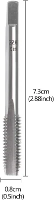 HSS Metric Tap Machine M8 X 1.25mm Right Hand Thread Shank Taper Plug Straight Flute