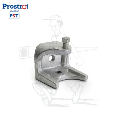 3/8-16 Beam Clamp (Malleable Iron) , up to 3/4&quot; Flange, 3/8&quot;-16 Tapped Holes Bottom &amp; Back of Beam Clamp, Malleable Iron