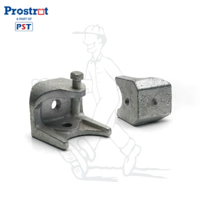 3/8-16 Beam Clamp (Malleable Iron) , up to 3/4&quot; Flange, 3/8&quot;-16 Tapped Holes Bottom &amp; Back of Beam Clamp, Malleable Iron