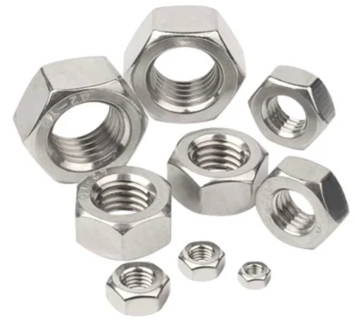 China Fastener All Sizes Zinc Plated Factory Price Grade 8.8 10.9 High Strength Stainless Steel Brass Hexagon Hex Flange Nut