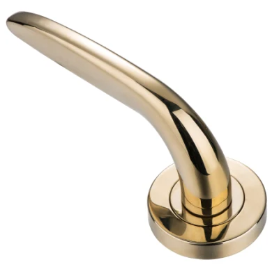 Hot Sell Zinc Die-Casting Polishing Round Rosette Door Lever Handle
