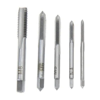 HSS Machine Screw Thread Metric Plug Tap Screw Taps M3 M4 M5 M6 M8 Set Spiral Point Straight Fluted Screw Thread Tap Drill
