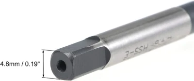M8 X 1.25 Spiral Flute Thread Tap Metric Machine Threading Tap HSS Nitriding Coated Round Shank with Square End