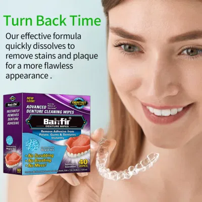 Remove Surface Stains Peppermint Eco Friendly Denture Cleansing Tablets with FDA