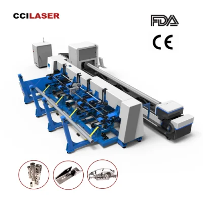 Fully Automatic Professional Metal Round Tube/ Pipe Cutter for Stainless Steel Carbon Steel Copper Brass Aluminum Tube CNC Fiber Laser Cutting Machine