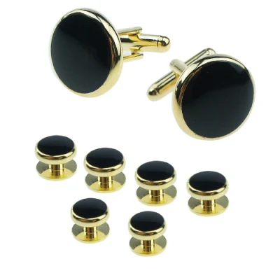China Wholesale Factory Wholesale Custom Fashion Metal OEM Jewelry Clothing Accessory Mens Shirt Gold Silver Metal Blank Tie Bar Clip Set Cufflink