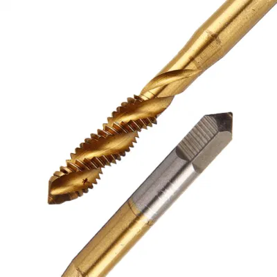 DIN371/376 Machine Screw Tap Set Titanium Spiral Flute Drill Taps Thread Tapping Tool HSS Machine Taps Hand Taps Metric Size