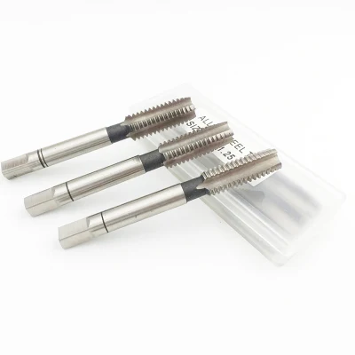 3PCS High Speed Steel Metric Hand Tap Set HSS Bright Finished Taper Plug Bottom