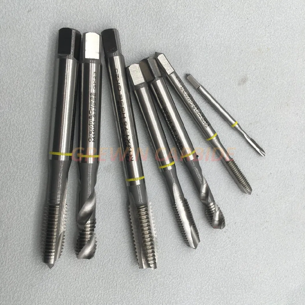 Gw Wholesale HSS M35 DIN371/376 Spiral Point Screw Milling Machine Threading Taps with Yellow Ring for Nonferrous Metal Light Metal