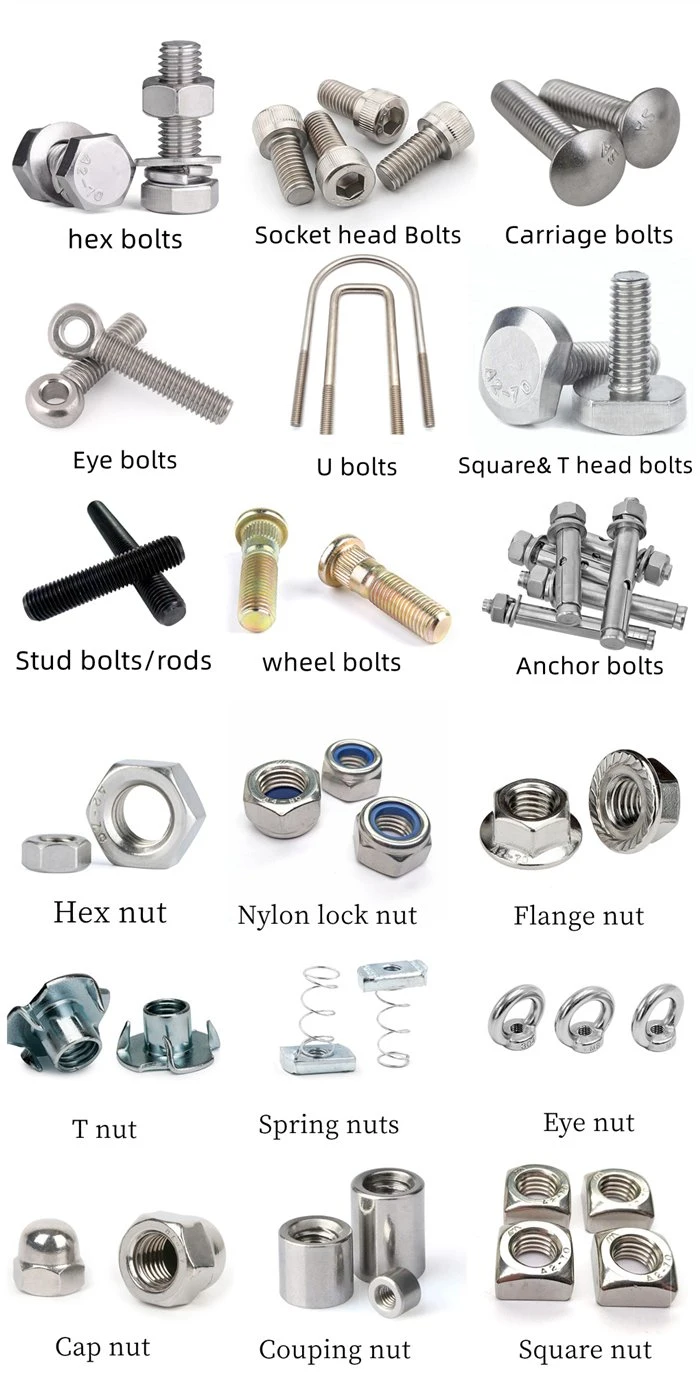 Hexagon Slotted Lock Nut and Plated Castle Nut Different Sizes Castellated Nut
