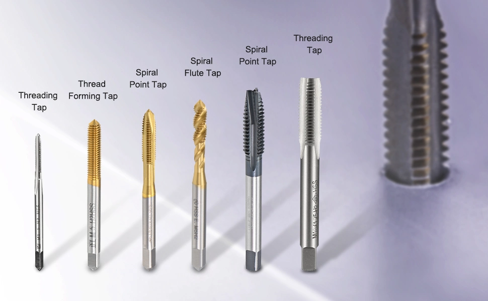 High Quality HSS Spiral Point Taps with Tin Coating Machine Tap Ex-Pot M16*2.0
