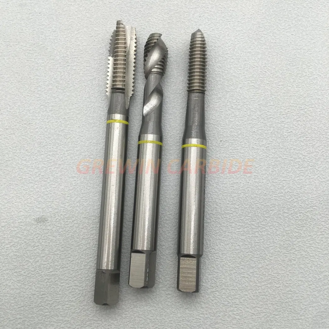 Gw Wholesale HSS M35 DIN371/376 Spiral Point Screw Milling Machine Threading Taps with Yellow Ring for Nonferrous Metal Light Metal