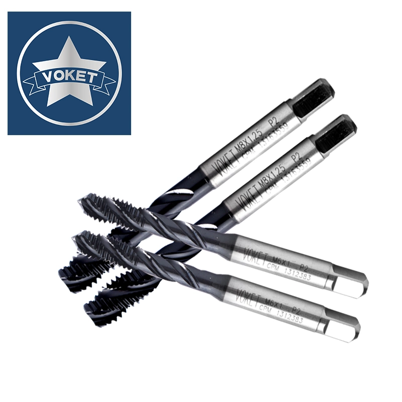 HSS-Pm with Jp Coating Spiral Fluted Tap M3 M4 M5 6 M8 M10 M12 Machine Screw Thread Tap for Stainless Steel