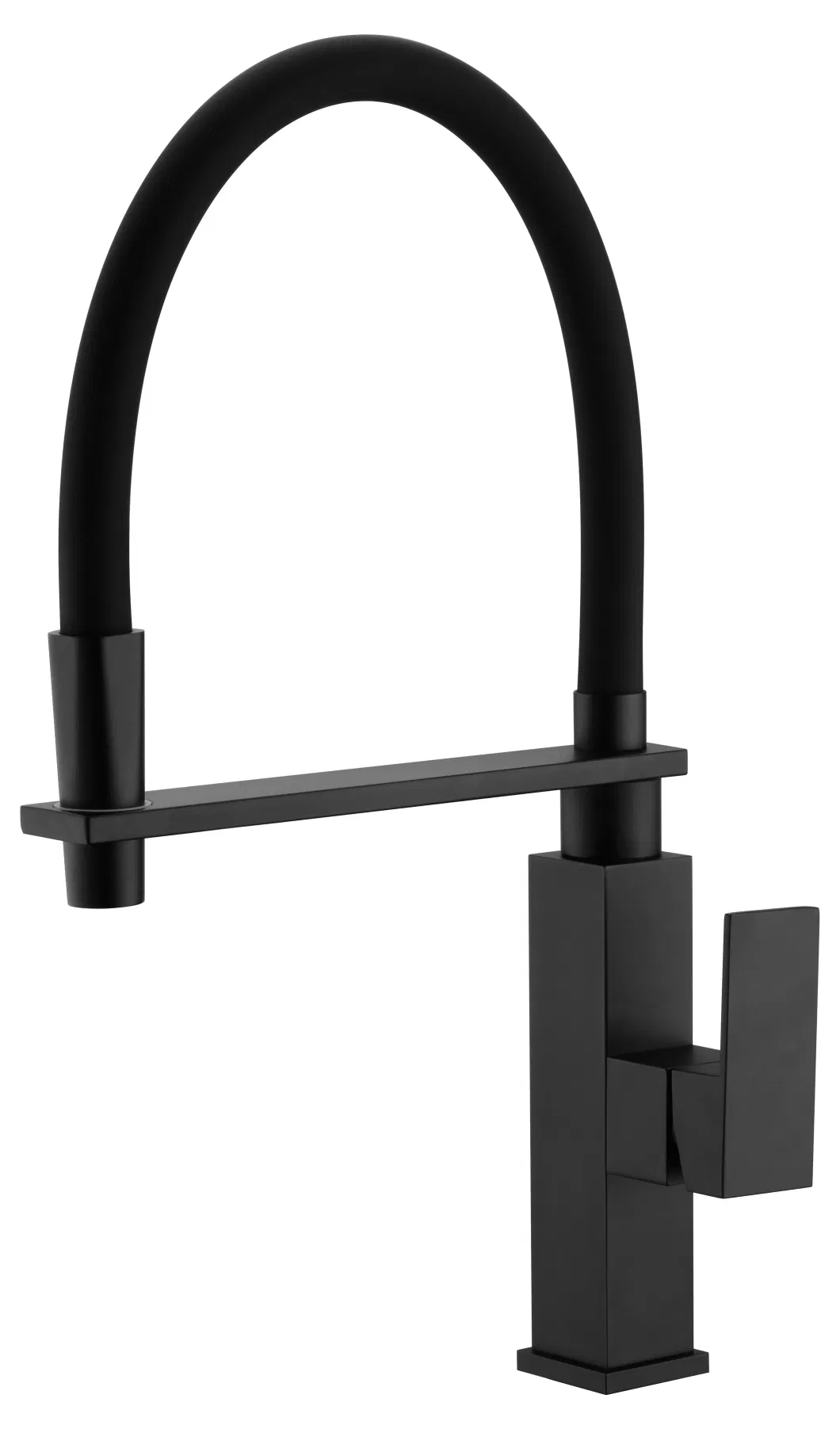 Landonbath High Quality Square Gun Black Matt Black Metal SUS304 Brass Kitchen Tap