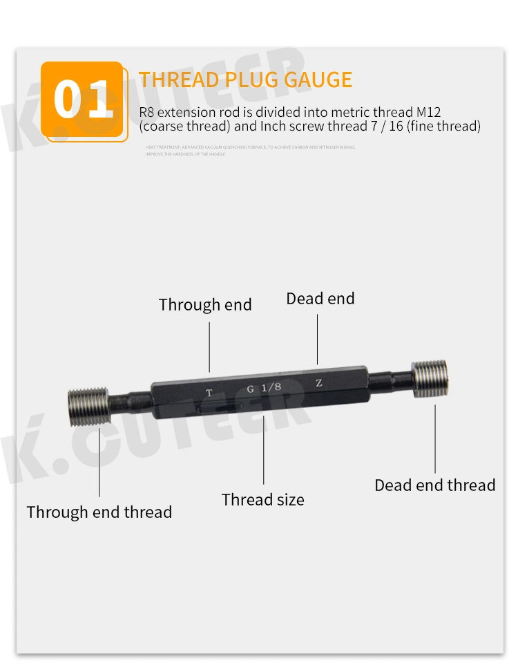 Thread Plug Gauge/Ring Gauge Screw Gage Fine Pitch Thread Test Tool