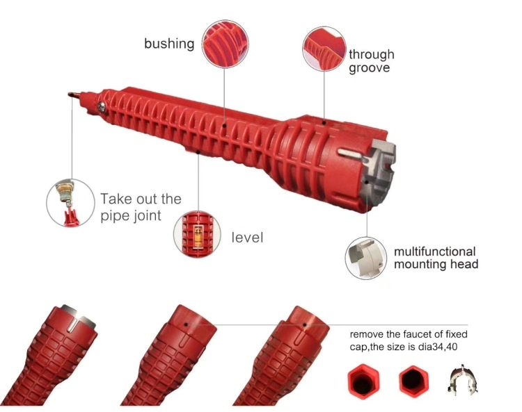 Multi- Function Plumbing Tool Faucet and Sink Installer Wrench for Toilet