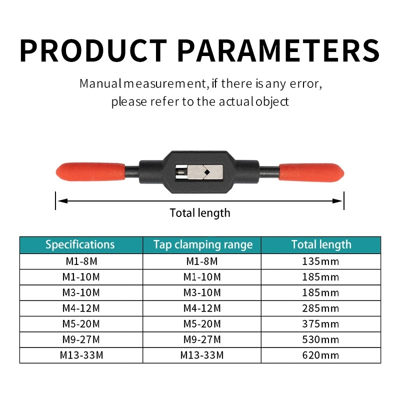 Adjustable Tap Wrench Handle Tap Handle Tool Ratcheting Tap Handle for Tap Reamer Tapping Hand Tool