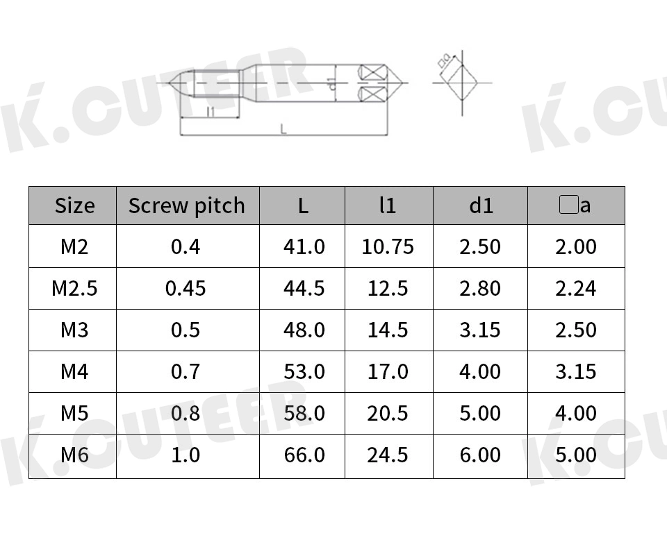 High Quality HSS Machine Screw Thread Metric Plug Tap Screw Tap