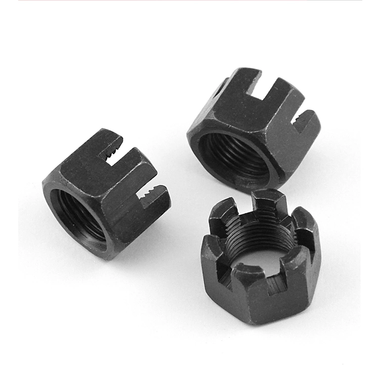 Hexagon Slotted Lock Nut and Plated Castle Nut Different Sizes Castellated Nut