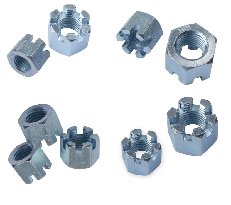 Customize Different Size of Carbon Steel Stainless Steel Hex Slotted Nut Hexagon Nut Castle Nut Castellated Nut