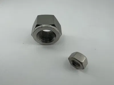  Tuercas hexagonales M64 tuercas de acero inoxidable de tamaño métrico 304 tornillería Tuercas de rosca completa herramienta de cierre de acabado brillante