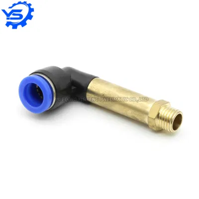 4mm 6mm 8mm 10mm 12mm 1/8&quot; 1/4&quot; 3/8&quot; 1/2&quot; M5 M6 PLL codo macho extendido de encaje a presión para tubo de conexión rápida Conexión de tubo de aire neumático