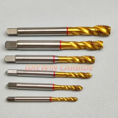 Juego de machos de roscar y matrices de acero de alta velocidad GW-Straight Tap M6 M8 M10 M12 machos de roscar HSSE-PM para máquina muy resistentes al desgaste A través de los agujeros