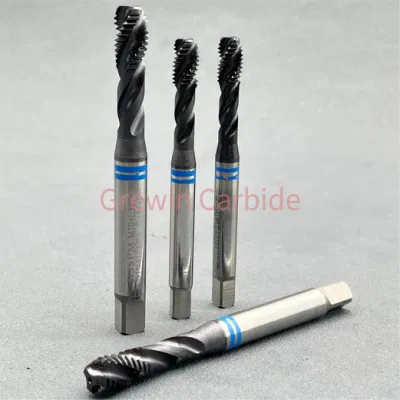  HSS-toca roscas métricas de M10 X 1,25 DIN 371 HSS-Pm flauta espiral Ticn capa toca Withthrough y agujeros ciegos