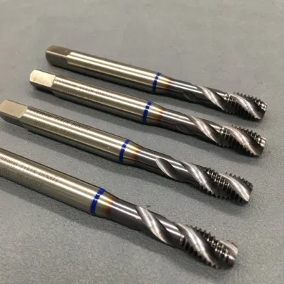  Machos de roscar HSS M35 de M3 a M12 recubiertos de TiAIN Broca de punta espiral macho de roscar DIN