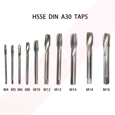  M12 macho de roscar acanalado en espiral HSSE macho de roscar DIN HSS macho de roscar M12*1,75