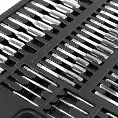 110 Herramientas de rosca métrica de tornillo de rosca de rosca de rosca de rosca de rosca de rosca de rosca de rosca Machos de roscar ajustables de acero troquelados con caja