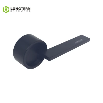 Fábrica Metal redondo Rosette moderno Negro latón Acero aleación de zinc bloqueo Tirador de la puerta