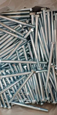 Imperial de grado 5 a 16x30 mm Fine Pitch Enroscar la tuerca de zinc galvanizado en caliente DIN931 Conjunto de tornillo hex.