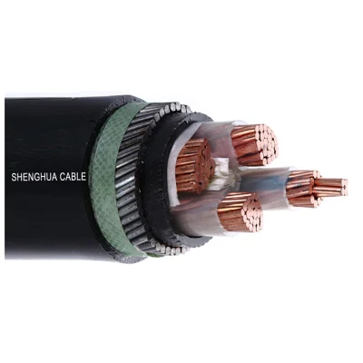 6.35/11kv 2Core 3 núcleos 4core XLPE Swa blindado el cable de alimentación de Metro Sta.