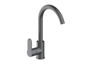 Quatorze columna de cubierta Pica Mezclador pistola gris