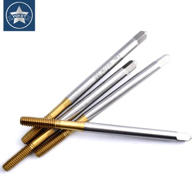Hsse JIS-M42 de mango largo 100mm con estaño la formación de los grifos M1.4 M1.6 M2 M2.5 M2.6 M3.5 M3 M4 M5 M6 M8 M10 M12 de machos de roscar el tornillo de la máquina