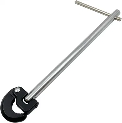 Llave de lavabo, una herramienta puede ser demandada para apretar o aflojar los sujetadores que son difíciles de alcanzar, llave ajustable de la cuenca telescópica de metal de la instalación de grifo