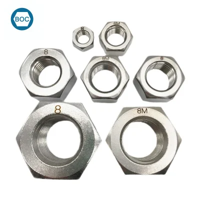 ASME/ANSI B18,2.2 tuercas hexagonales pesadas ASTM A194 8 8M tuercas 1/4&quot;-4&quot;
