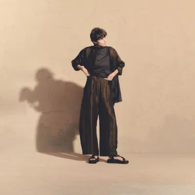 Pantalón recto de cintura MEDIA para mujer con cintura suelta de rayas personalizadas
