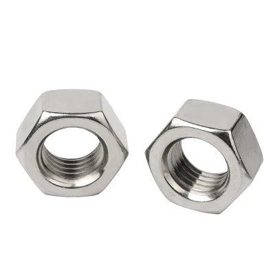  OEM de tamaño estándar y personalizados A2 A4 M12 M16 M8 M64 M32 SS304 SS316 hexagonal de acero inoxidable / la tuerca hexagonal DIN934