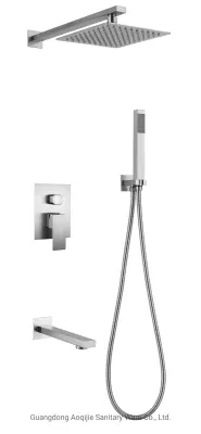 Showerset lujoso cuarto de baño de color cromo negro oculto el Grifo de ducha con la cabeza grande