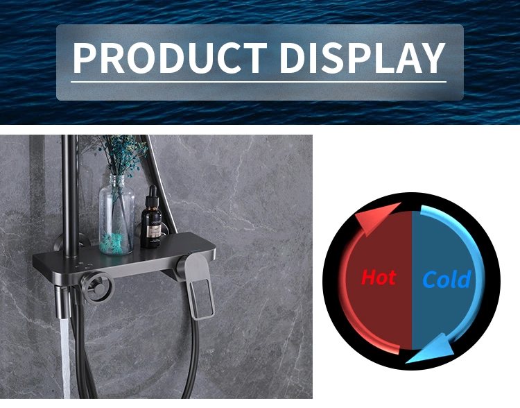 Health Copper Polished Chrome Bathroom Water Taps Faucet Shower Sets